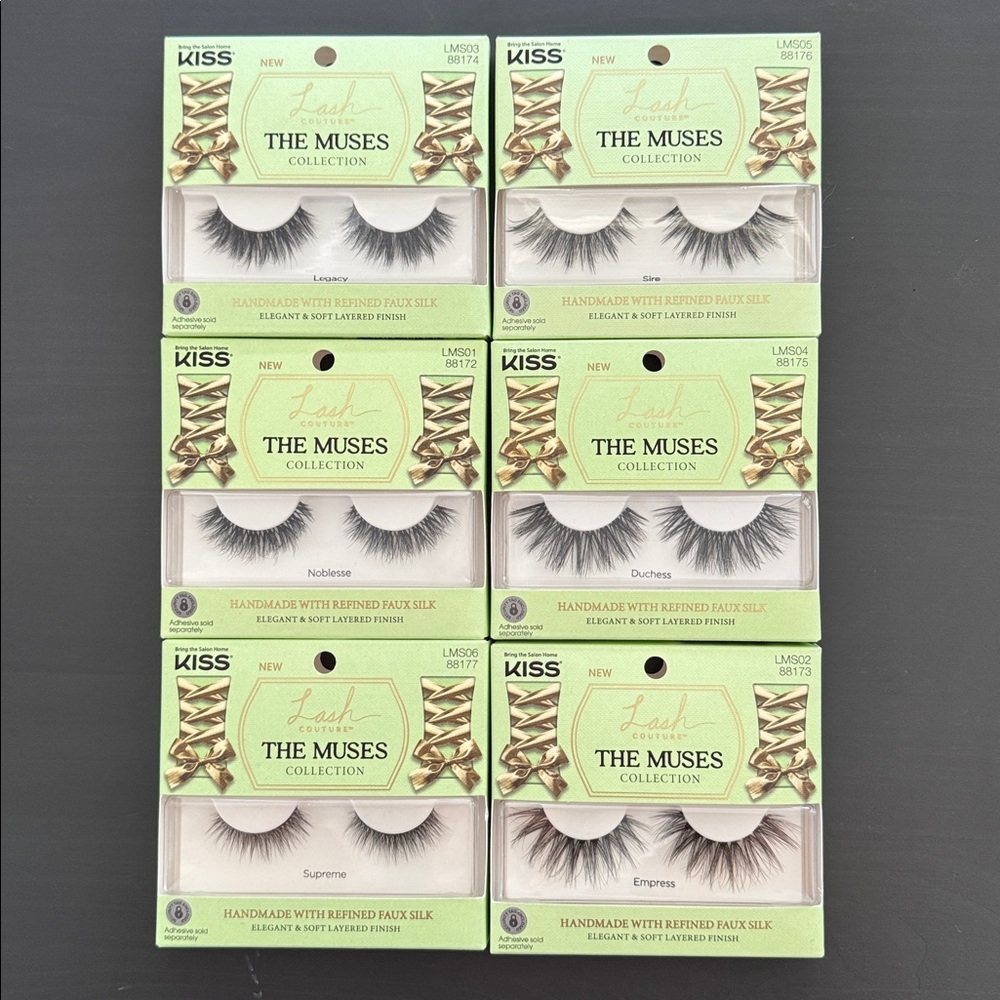 Kiss The Muses Collection Faux Silk Eyelashes - 6 Sets